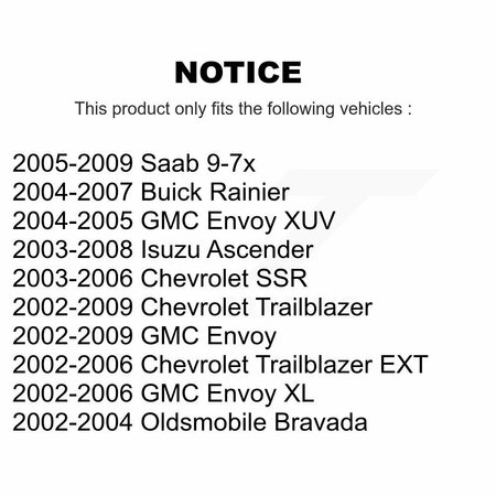 Kugel Front Wheel Bearing & Hub Assembly Pair For Chevrolet Trailblazer GMC Envoy EXT XL Buick K70-100272